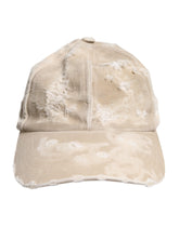 Dolce & Gabbana Beige Tattered Cotton 6 Panels Baseball Cap